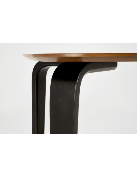 PEDRO Stół 160/90/75 cm Blat Orzechowy Nogi Czarne Drewniane Profilowane