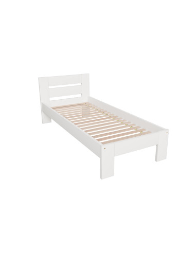 MATILDA 90x200 cm Łóżko Bukowe Białe Ze Stelażem | Natura i Styl