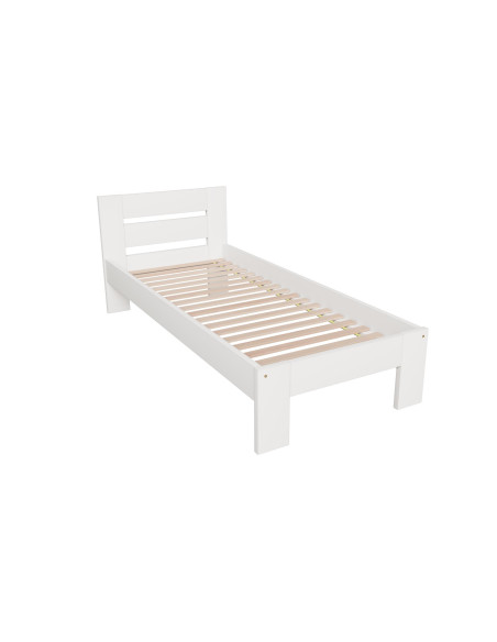 MATILDA 90x200 cm Łóżko Bukowe Białe Ze Stelażem | Natura i Styl