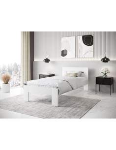MATILDA 90x200 cm Łóżko Bukowe Białe Ze Stelażem | Natura i Styl 2