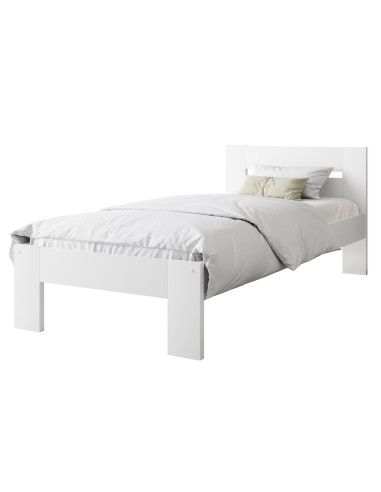 MATILDA 90x200 cm Łóżko Bukowe Białe Ze Stelażem | Natura i Styl