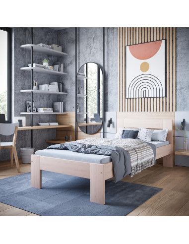 MATILDA 90x200 cm Łóżko Bukowe Naturalne Ze Stelażem | Natura i Styl