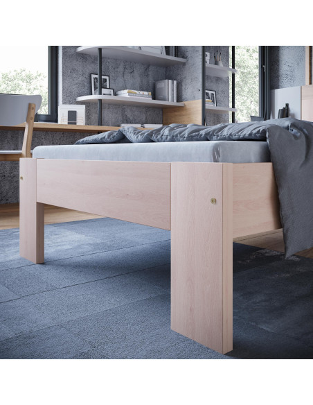 MATILDA 90x200 cm Łóżko Bukowe Naturalne Ze Stelażem | Natura i Styl