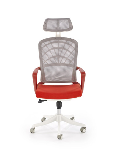 VESUVIO 2 Fotel Gabinetowy Cynamonowy/Biały | Regulowany Zagłówek, Siatka