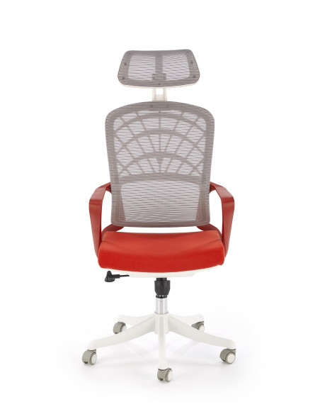 VESUVIO 2 Fotel Gabinetowy Cynamonowy/Biały | Regulowany Zagłówek, Siatka