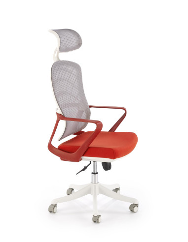 VESUVIO 2 Fotel Gabinetowy Cynamonowy/Biały | Regulowany Zagłówek, Siatka