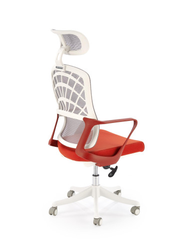 VESUVIO 2 Fotel Gabinetowy Cynamonowy/Biały | Regulowany Zagłówek, Siatka