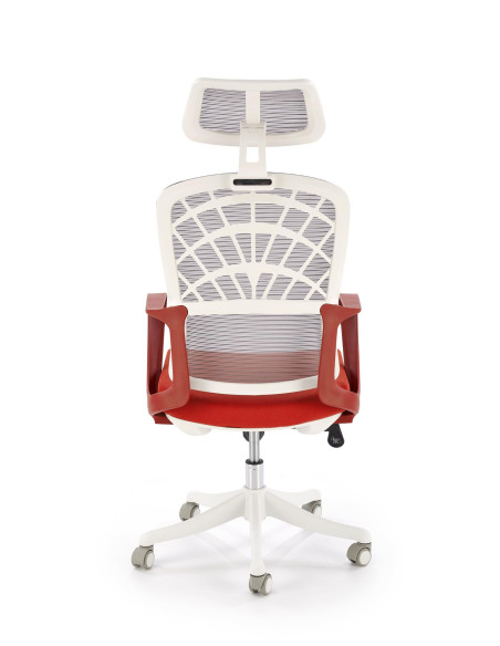 VESUVIO 2 Fotel Gabinetowy Cynamonowy/Biały | Regulowany Zagłówek, Siatka