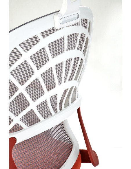 VESUVIO 2 Fotel Gabinetowy Cynamonowy/Biały | Regulowany Zagłówek, Siatka