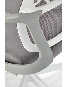 VESUVIO 2 Fotel Gabinetowy Popielaty/Biały | Regulowany Zagłówek, Siatka 2