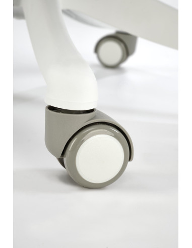 VESUVIO 2 Fotel Gabinetowy Popielaty/Biały | Regulowany Zagłówek, Siatka