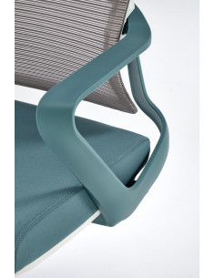 VESUVIO 2 Fotel Gabinetowy Turkusowy/Biały | Regulowany Zagłówek, Siatka 2
