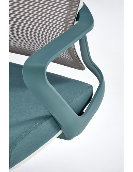 VESUVIO 2 Fotel Gabinetowy Turkusowy/Biały | Regulowany Zagłówek, Siatka