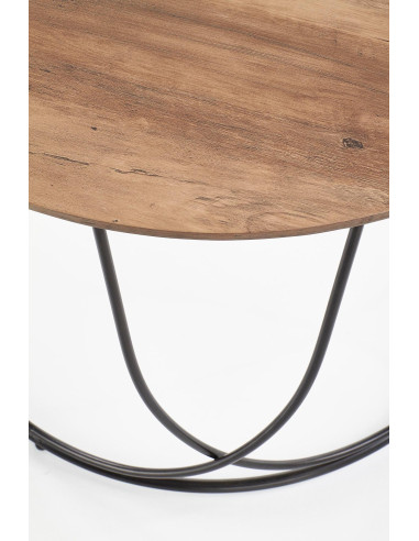 NUBIRA ława stelaż - czarny, blat - orzechowy...