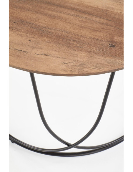 NUBIRA ława stelaż - czarny, blat - orzechowy (1p 1szt)