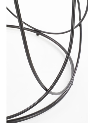 NUBIRA ława stelaż - czarny, blat - orzechowy...