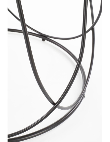 NUBIRA ława stelaż - czarny, blat - orzechowy (1p 1szt)