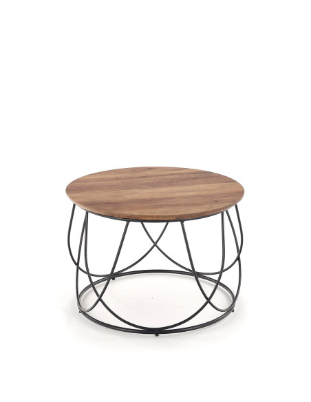 NUBIRA ława stelaż - czarny, blat - orzechowy (1p 1szt)