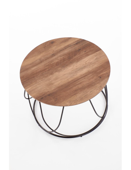 NUBIRA ława stelaż - czarny, blat - orzechowy (1p 1szt)