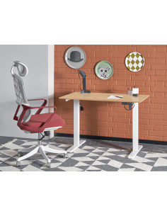 B53 biurko biurko z funkcją regulacji wysokości, dąb artisan / biały (2p 1szt)