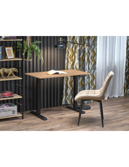 B53 biurko biurko z funkcją regulacji wysokości, dąb artisan / czarny (2p 1szt)