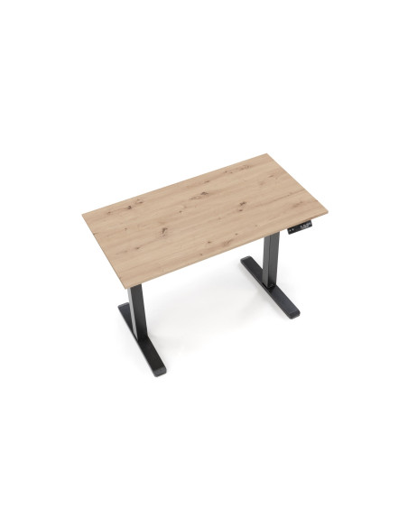 B53 biurko biurko z funkcją regulacji wysokości, dąb artisan / czarny (2p 1szt)