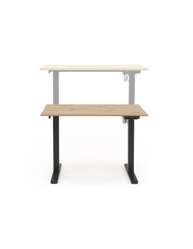 B53 biurko biurko z funkcją regulacji wysokości, dąb artisan / czarny (2p 1szt)
