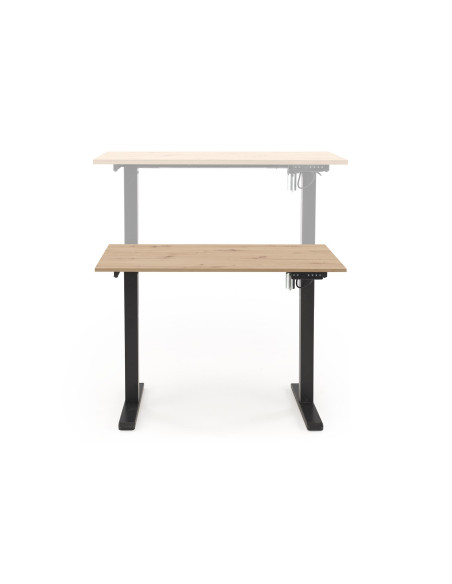 B53 biurko biurko z funkcją regulacji wysokości, dąb artisan / czarny (2p 1szt)