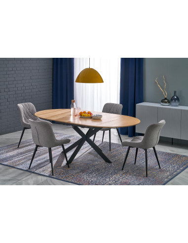 ACORD stół rozkładany,  naturalny / czarny (2p 1szt)