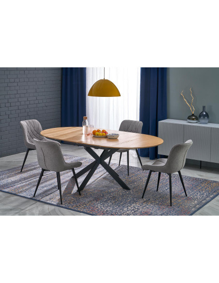 ACORD stół rozkładany,  naturalny / czarny (2p 1szt)