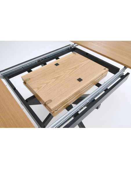 ACORD stół rozkładany,  naturalny / czarny (2p 1szt)