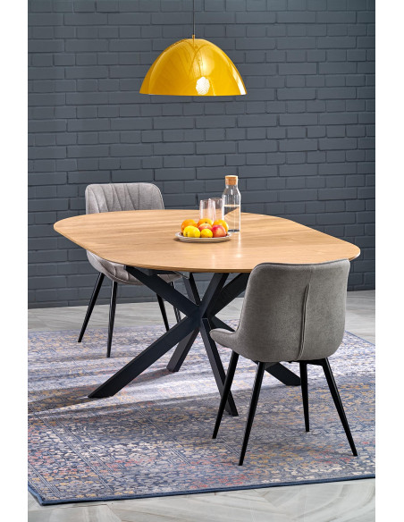 ACORD stół rozkładany,  naturalny / czarny (2p 1szt)