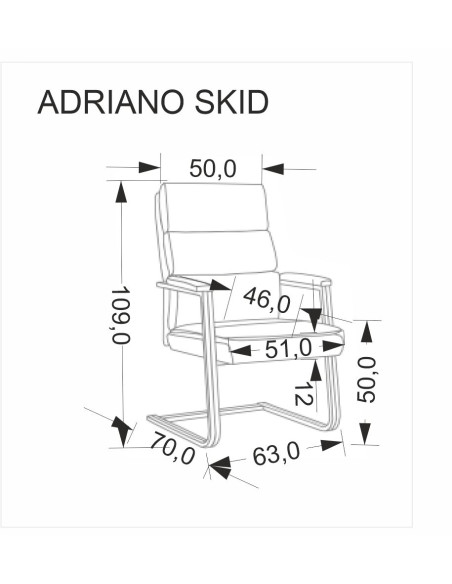 ADRIANO SKID fotel pracowniczy czarny