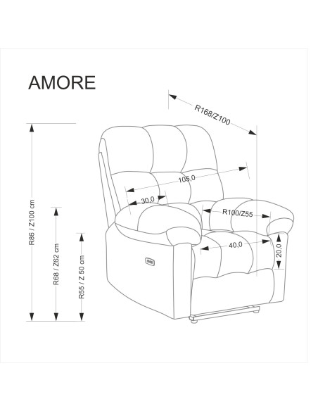 AMORE fotel wypoczynkowy beżowy (1p 1szt)