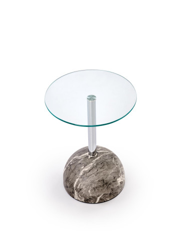 ARIANA ława, popielaty marmur / transparentny (2p 1szt)