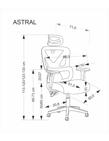 ASTRAL fotel gabinetowy czarny  (1p 1szt)
