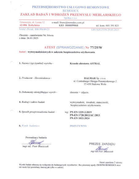 ASTRAL fotel gabinetowy czarny  (1p 1szt)