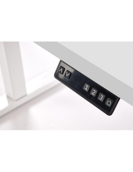 B/54 biurko z funkcją regulacji wysokości, blat - biały, stelaż - biały