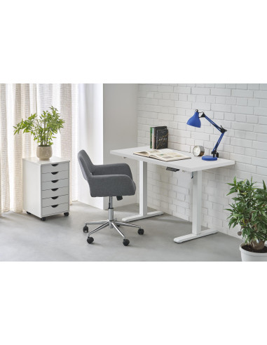 B/54 biurko z funkcją regulacji wysokości, blat - biały, stelaż - biały