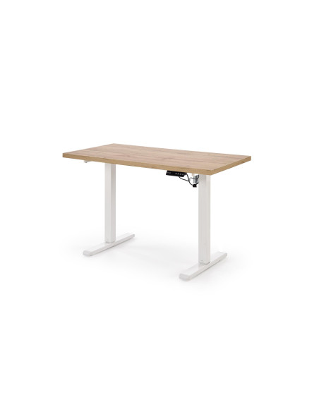 B/54 biurko z funkcją regulacji wysokości, blat - dąb artisan, stelaż - biały