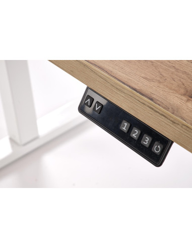 B/54 biurko z funkcją regulacji wysokości, blat - dąb artisan, stelaż - biały