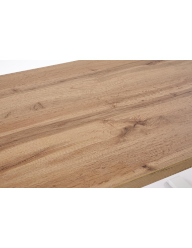 B/54 biurko z funkcją regulacji wysokości, blat - dąb artisan, stelaż - biały