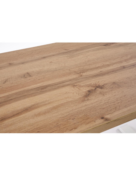 B/54 biurko z funkcją regulacji wysokości, blat - dąb artisan, stelaż - biały