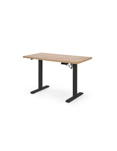 B/54 biurko z funkcją regulacji wysokości, blat - dąb artisan, stelaż - czarny