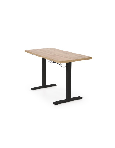 B/54 biurko z funkcją regulacji wysokości, blat - dąb artisan, stelaż - czarny