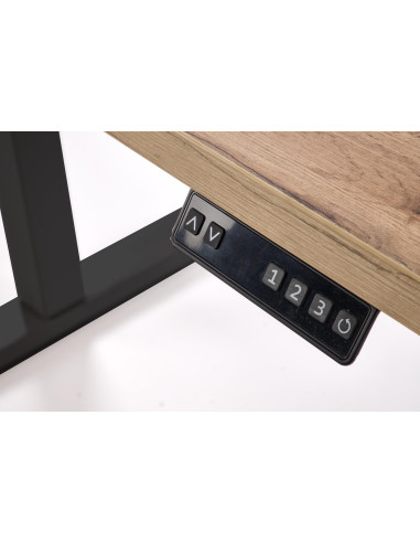 B/54 biurko z funkcją regulacji wysokości, blat - dąb artisan, stelaż - czarny
