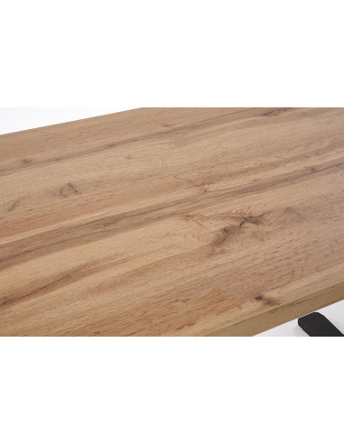 B/54 biurko z funkcją regulacji wysokości, blat - dąb artisan, stelaż - czarny