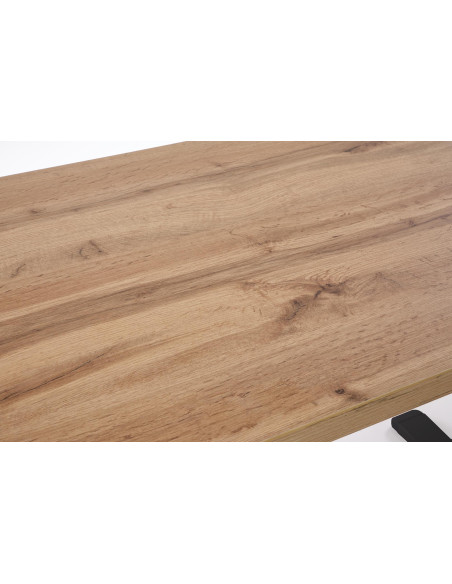 B/54 biurko z funkcją regulacji wysokości, blat - dąb artisan, stelaż - czarny