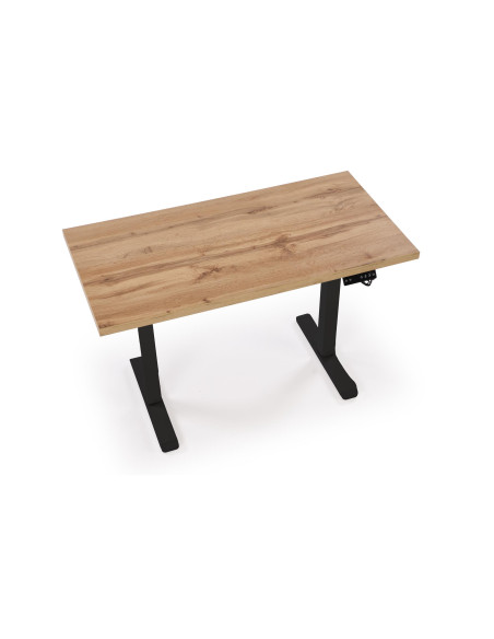 B/54 biurko z funkcją regulacji wysokości, blat - dąb artisan, stelaż - czarny