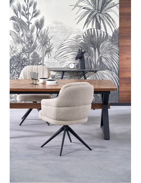 BARON stół rozkładany,  orzechowy / czarny (2p 1szt)